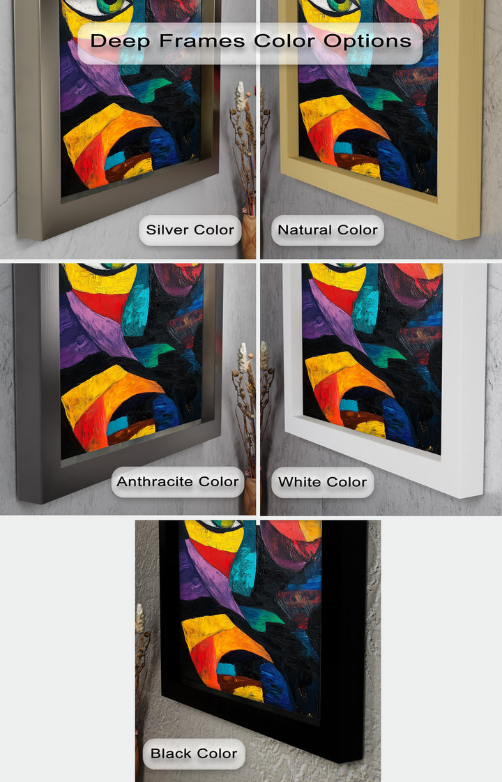 Abstract Eye Expression – Fauvism Oil Painting