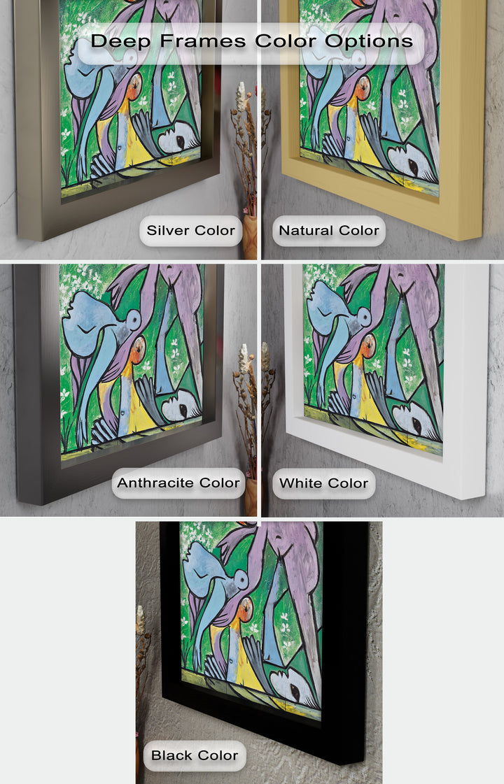 Reclining in Nature – Picasso-Inspired Abstract Nude Oil Painting