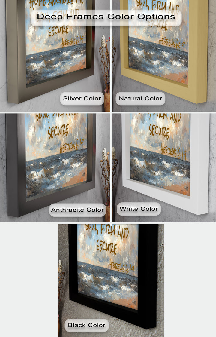 Hebrews 6:19 Bible Verse Oil Painting – Anchor of Hope Wall Art