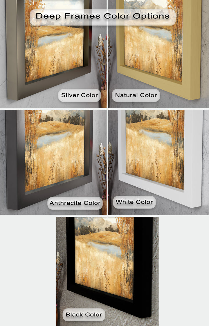Wheat Fields Autumn Landscape – Golden Serenity Oil Painting