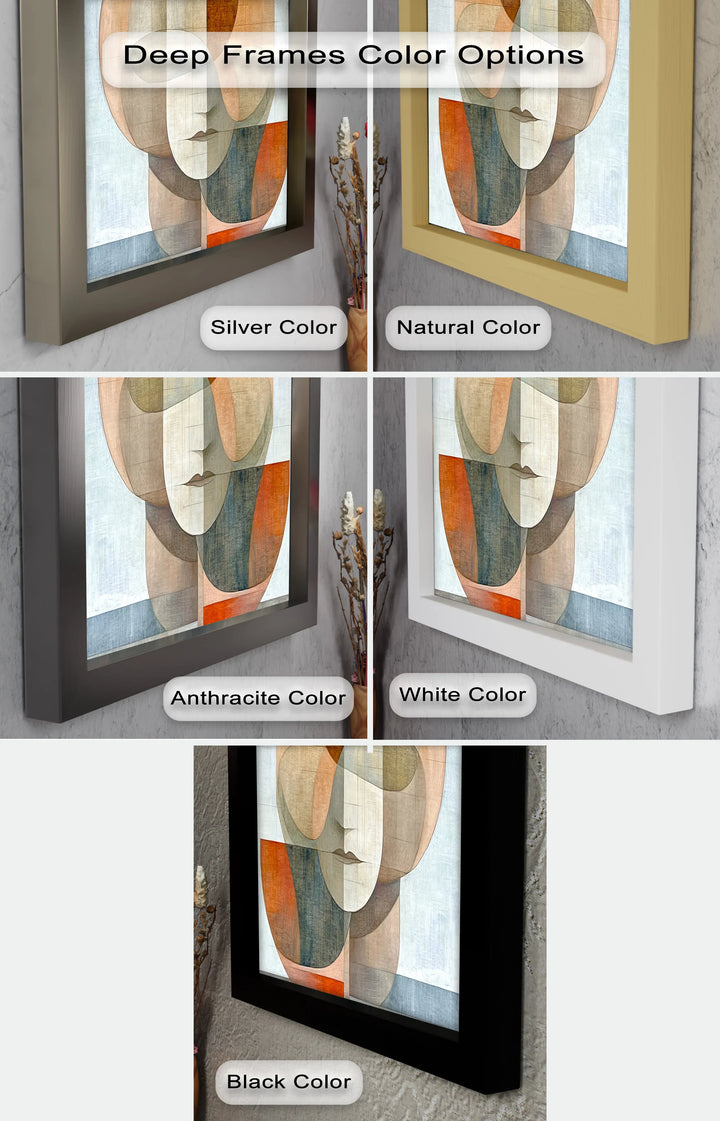 Geometric Face Portrait – Modern Abstract Oil Painting - MyPhotoStation