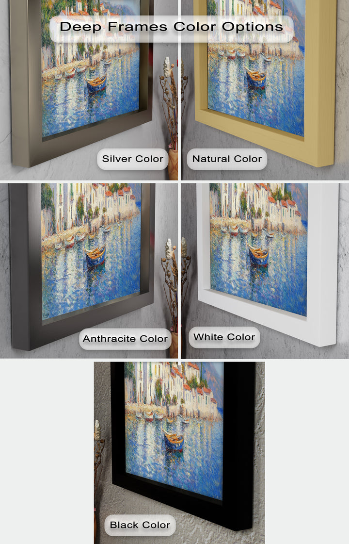 Sunlit Mediterranean Village – Coastal Impressionist Oil Painting