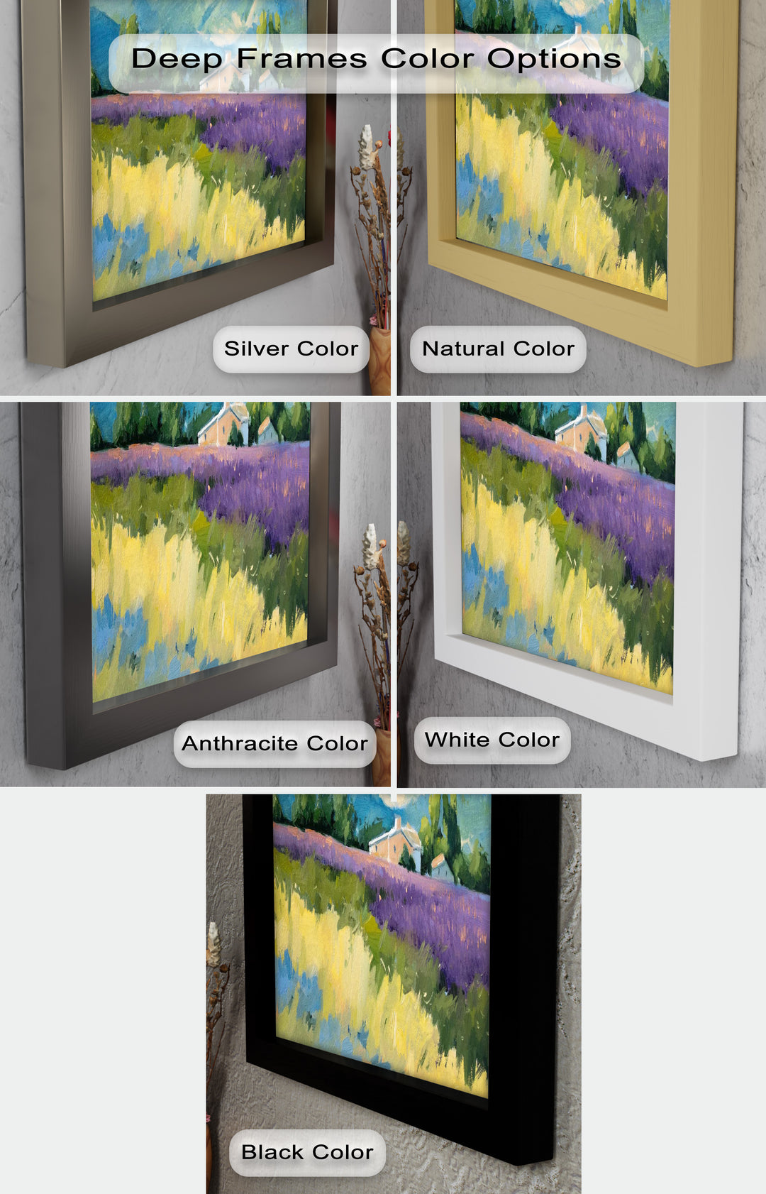 Lavender Fields in Provence – Impressionist Landscape Oil Painting