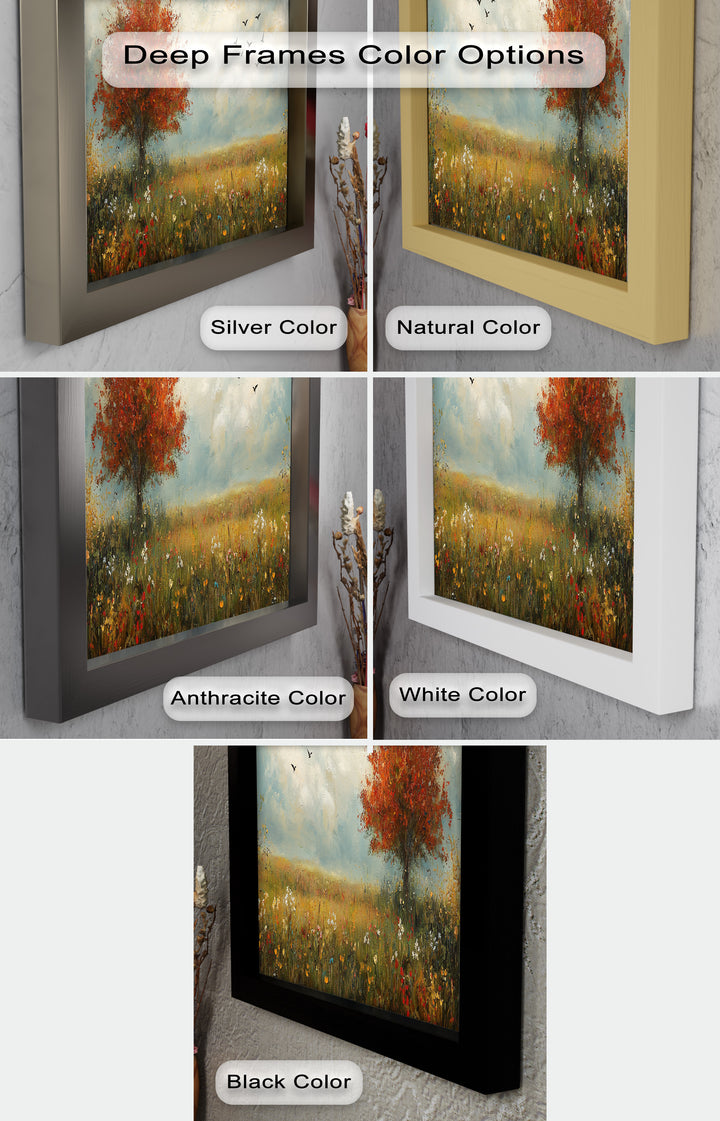Autumn Serenity – Tree Landscape Oil Painting