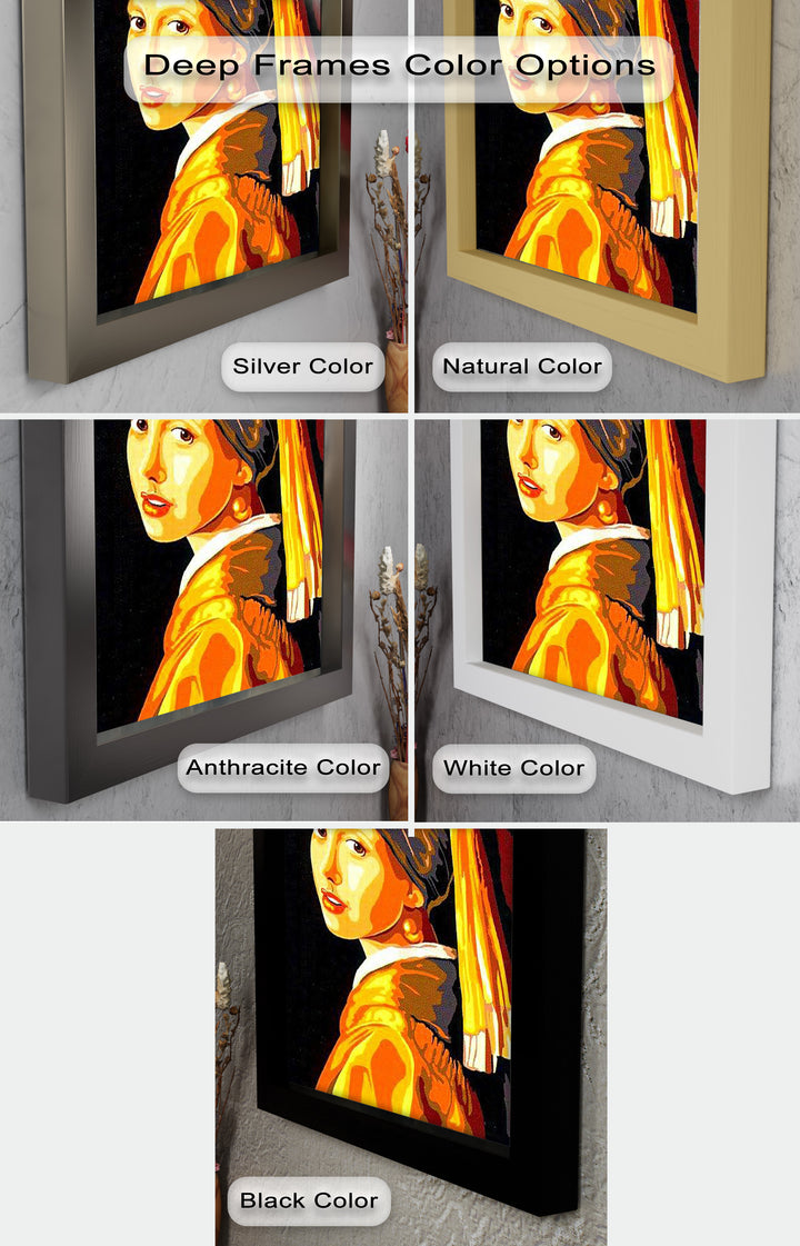 Modern Interpretation of Girl with a Pearl Earring - Renaissance Oil Painting