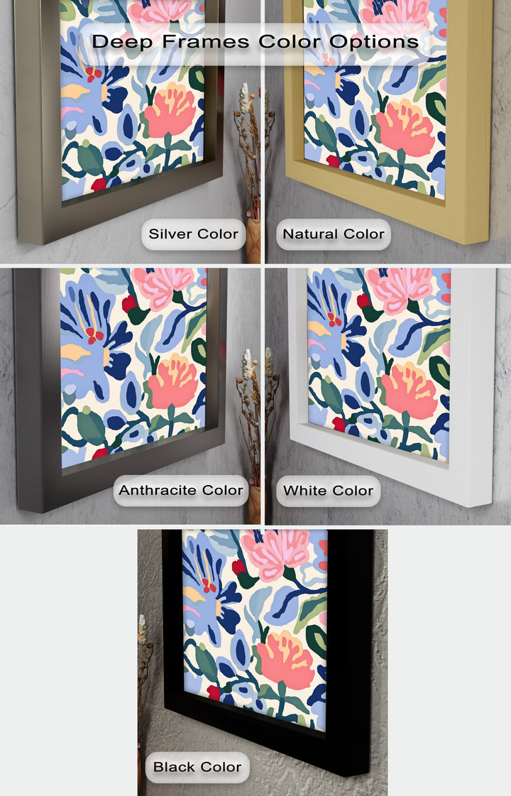 Bold Garden Whimsy – Lebendiges Boho-Blumen-Ölgemälde