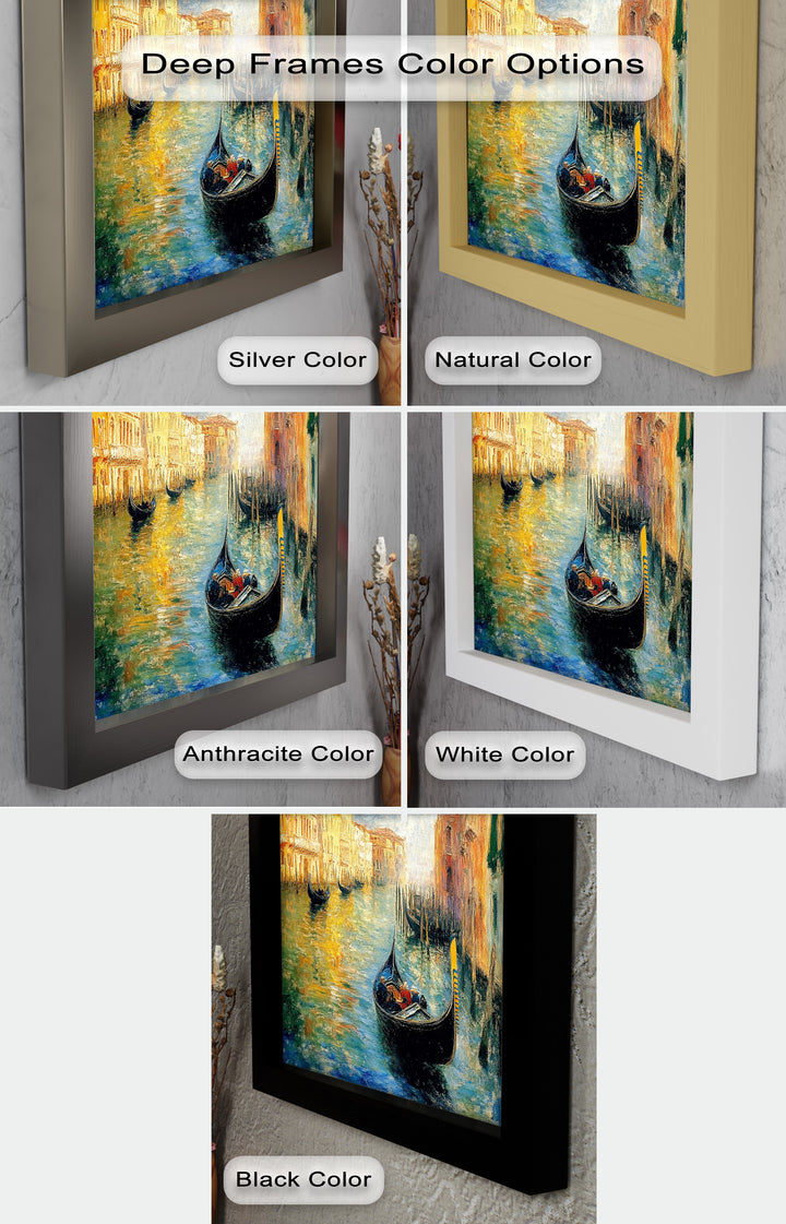 Venice Gondola Scene - Impressionist Oil Painting