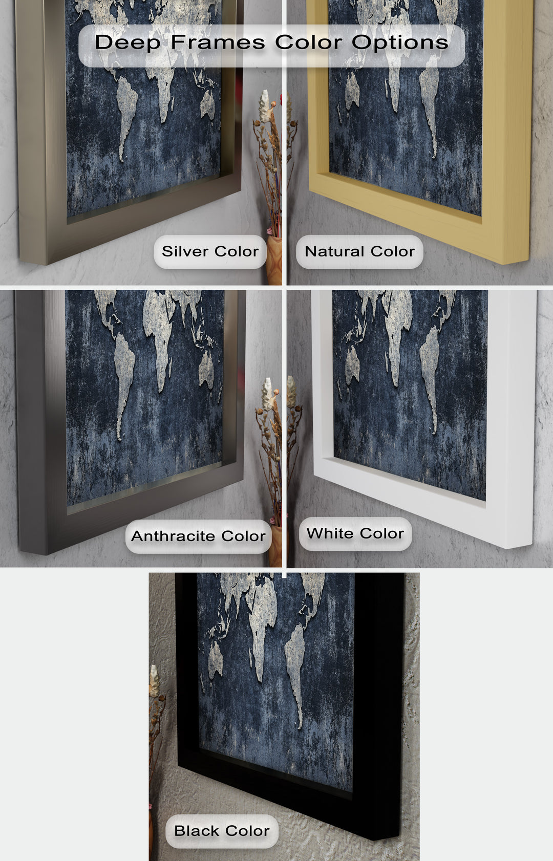 World Map – Modern Oil Paintings