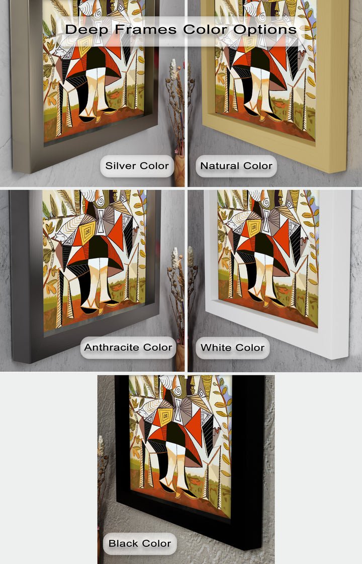 Queen Among Leaves – Picasso Style Cubist Oil Painting