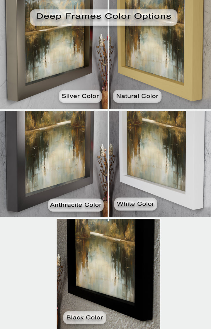 Lake Landscape – Framed Modern Oil Paintings