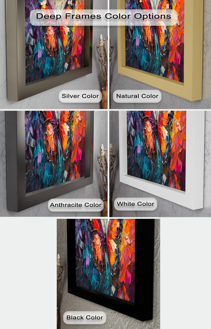 Radiant Butterfly in Blooming Spectrum - Animal Oil Painting
