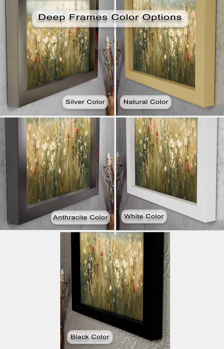 Nostalgic Feel – Serene Wildflower Oil Painting