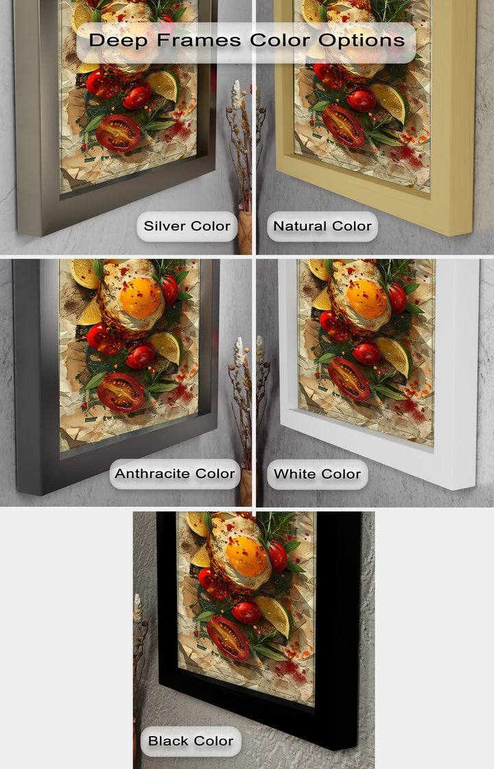 Spiegelei und Brathähnchen mit Kräutern - Food Painting