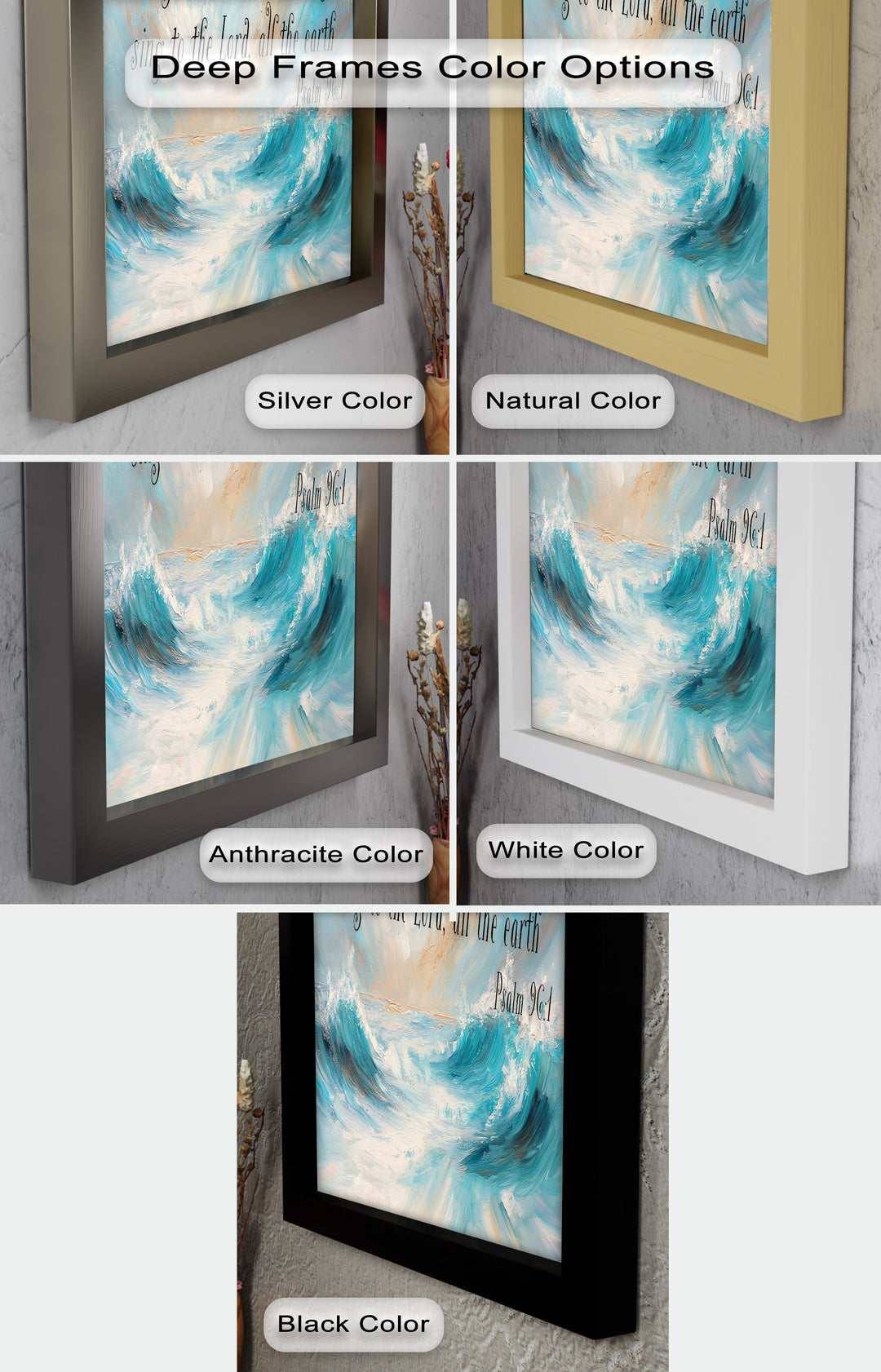 Psalm 96:1 – Worship & Praise Bible Verse Oil Painting
