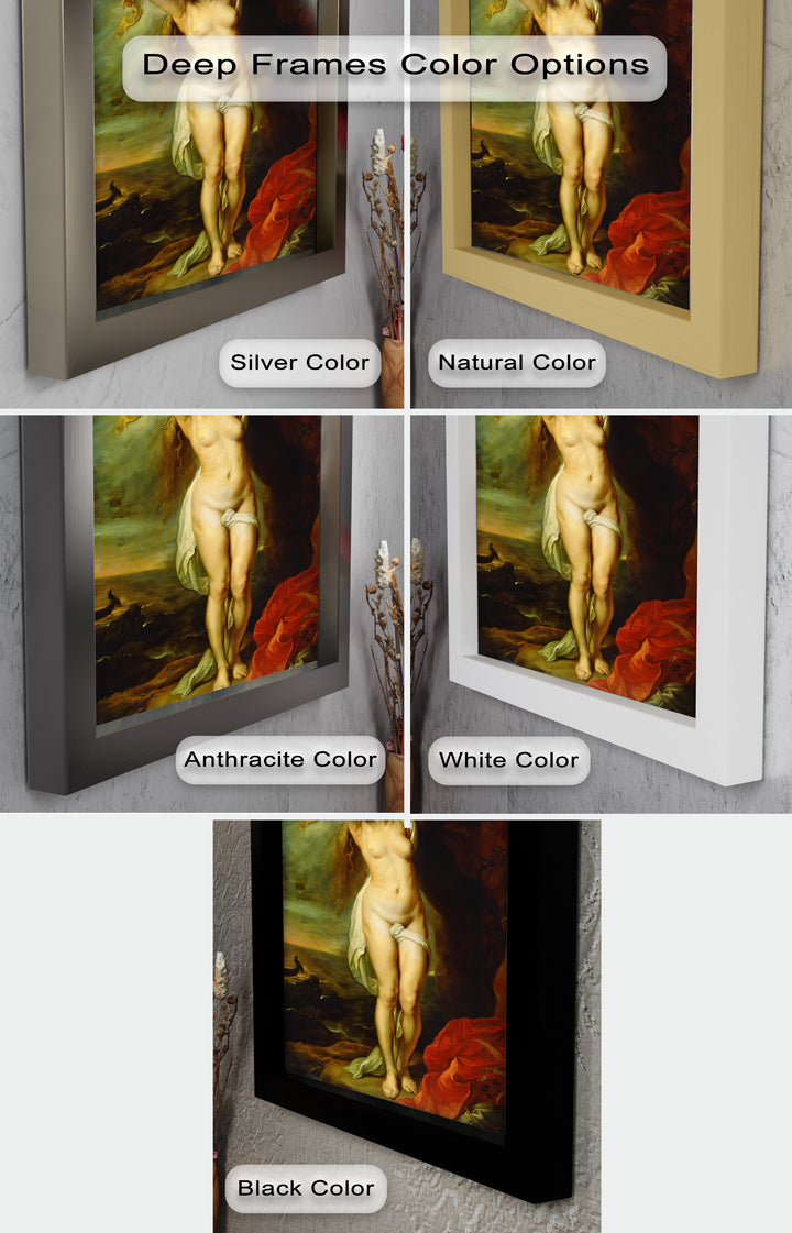 Andromeda Bound – Mythological Renaissance Nude Oil Painting
