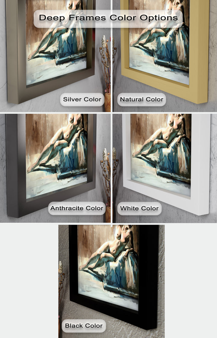 Echoes of Light – Modern Reclining Nude Oil Painting