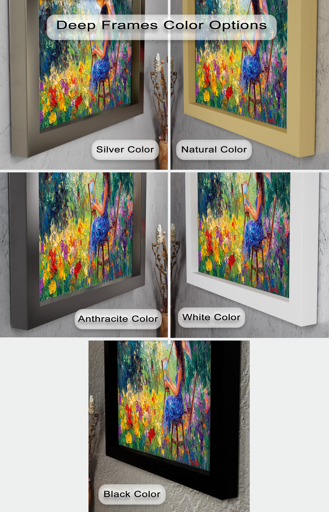 Colorful Garden Scene – Impressionist Oil Painting