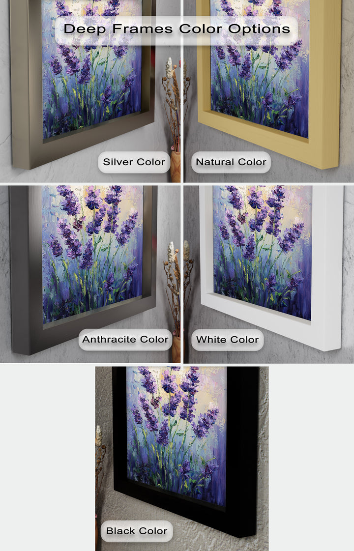 Impressionist Lavender Stalks - Flower Oil Painting