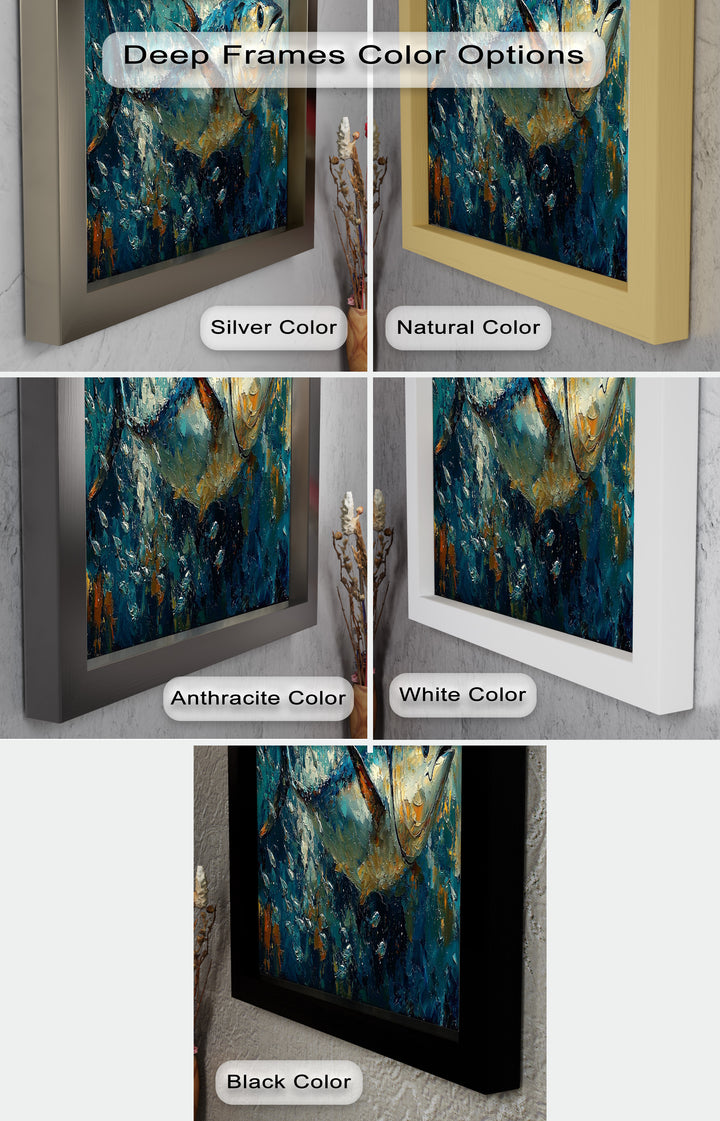 Bluefin Tuna in Ocean Current – Animal Oil Painting