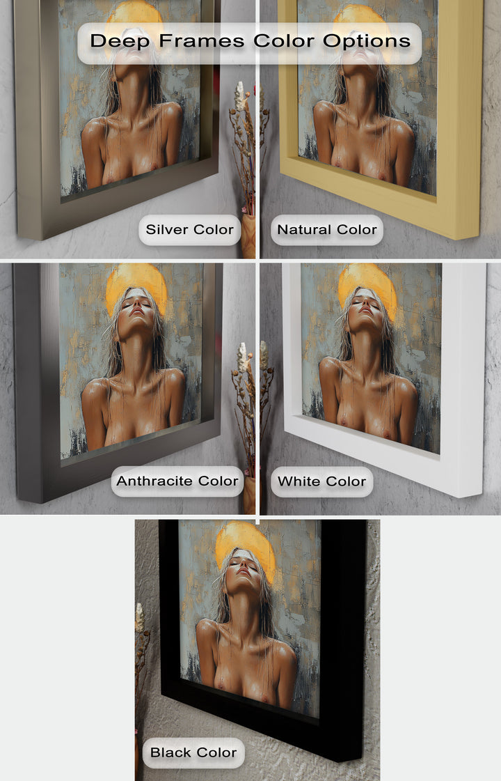 Haloed Grace – Ethereal Nude Portrait Oil Painting