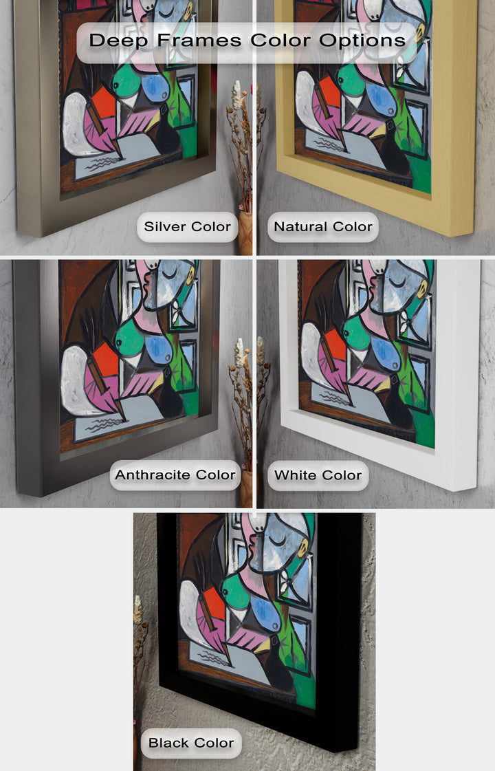 Dreaming Scribe – Woman Writing by the Window Picasso Oil Painting