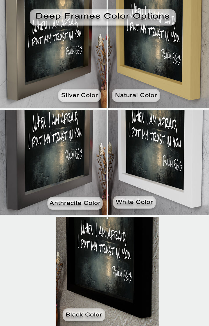 Psalm 56:3 – Trust in God Bible Verse Oil Painting