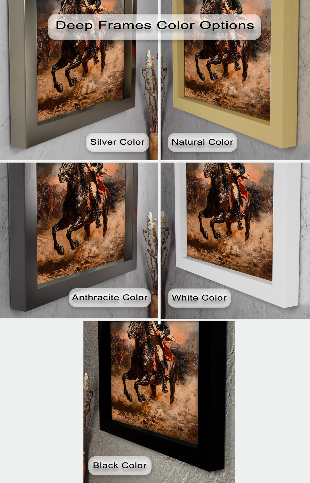 Rider of Defiance – Revolutionary Commander Oil Painting