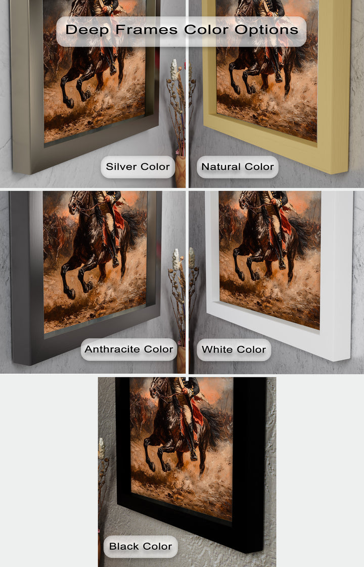 Rider of Defiance – Revolutionary Commander Oil Painting