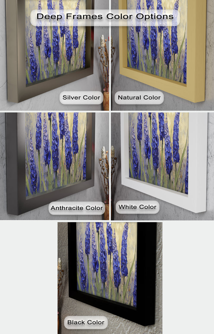 Lavender Spires in Bloom – Purple Blossom Flower Oil Painting