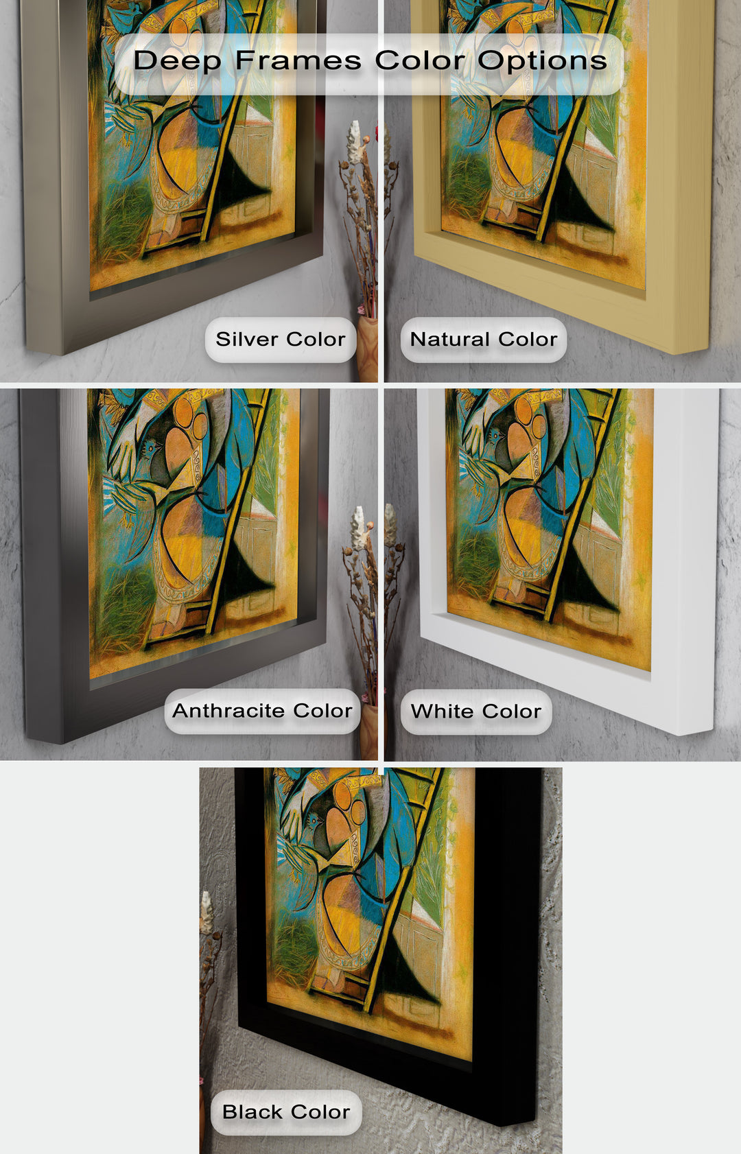 The Nesting Spirit – Cubist Mother and Bird Picasso Oil Painting