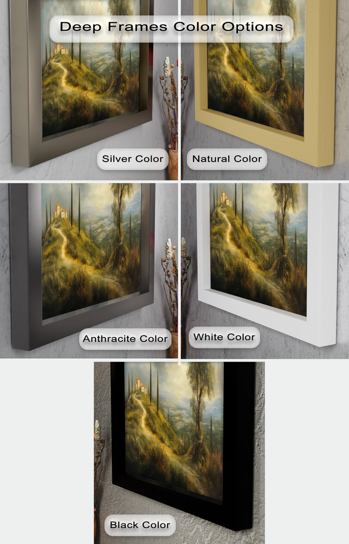 Tuscan Hillside Wall Art – Landscape Oil Painting