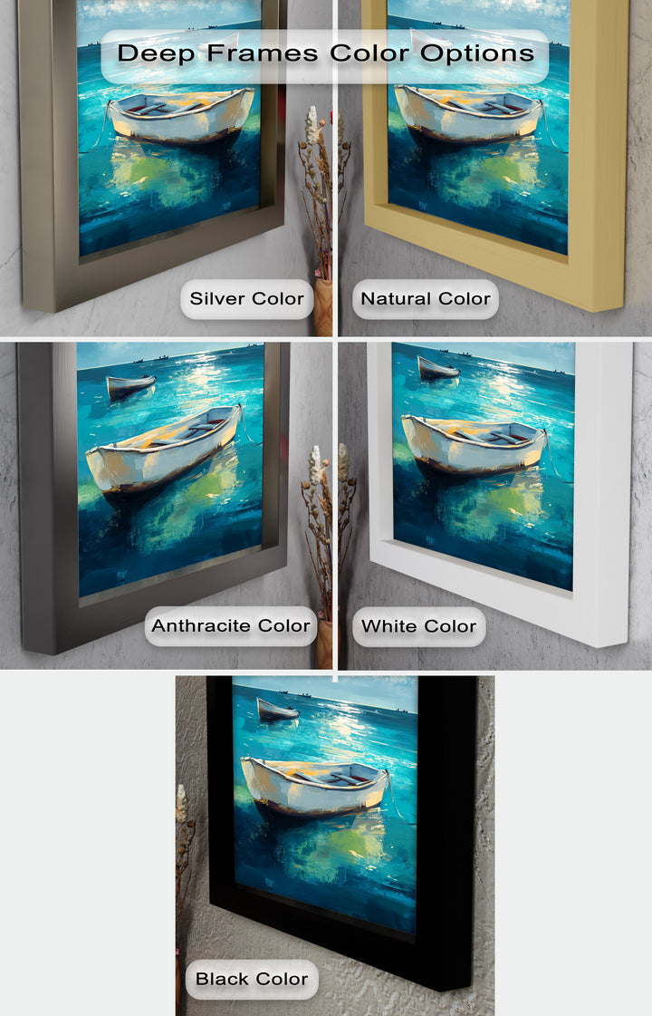 Still Waters at Sea – Boat Oil Painting