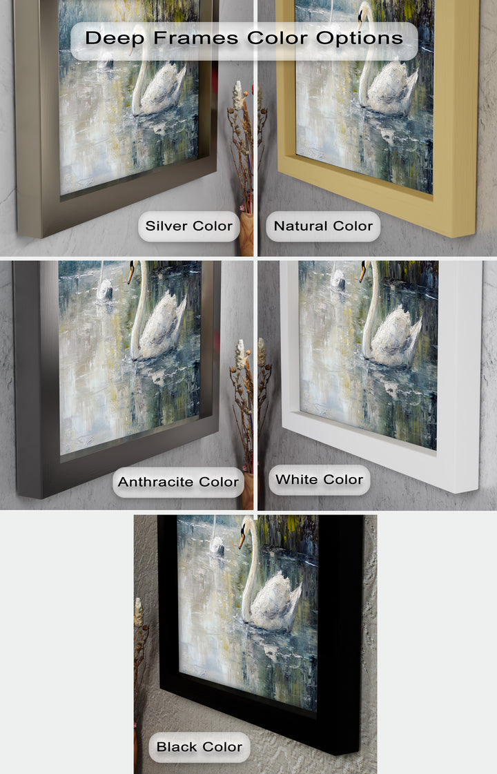 Swans on the Lake – Animal Oil Painting