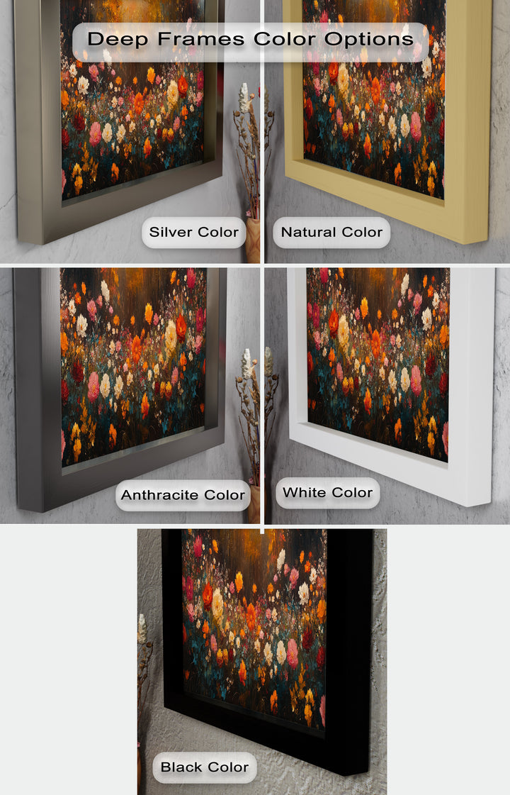 Autumn Floral Meadow – Colorful Nature Oil Paintings