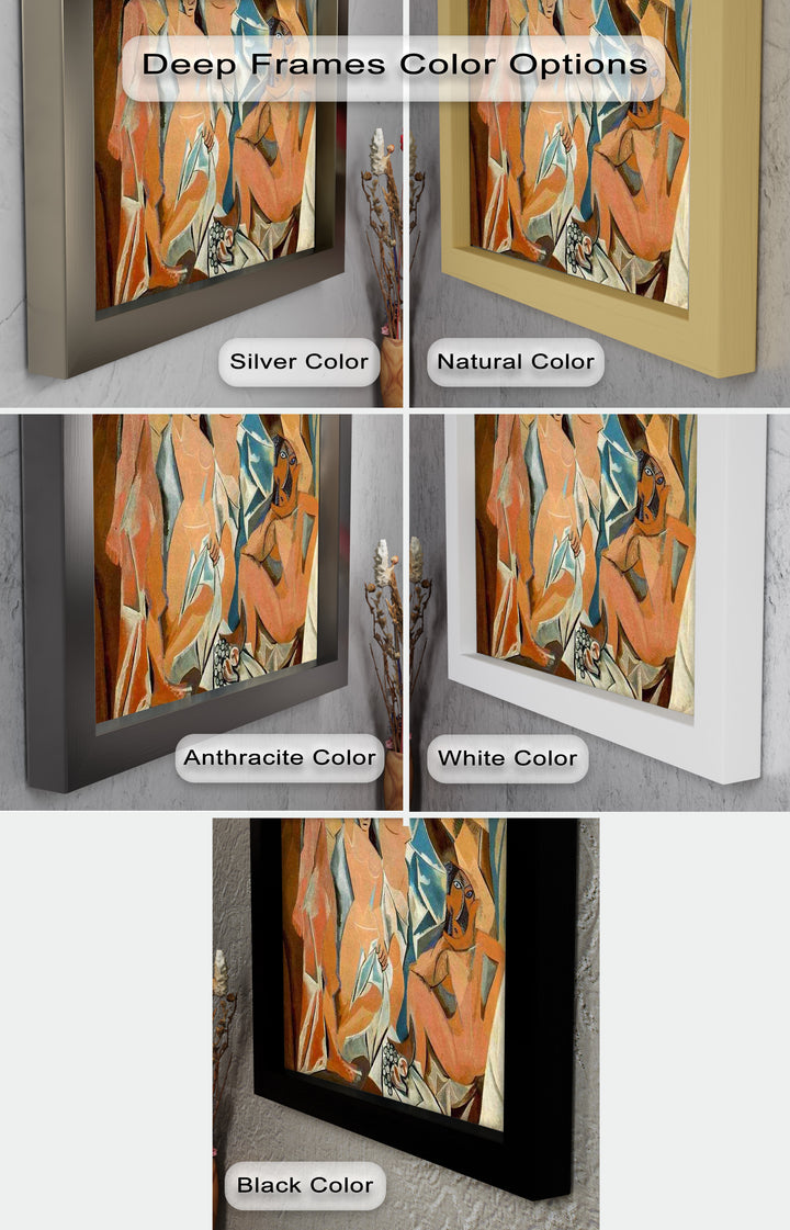 Echoes of Les Demoiselles – Picasso-Inspired Cubist Nude Figures Oil Painting