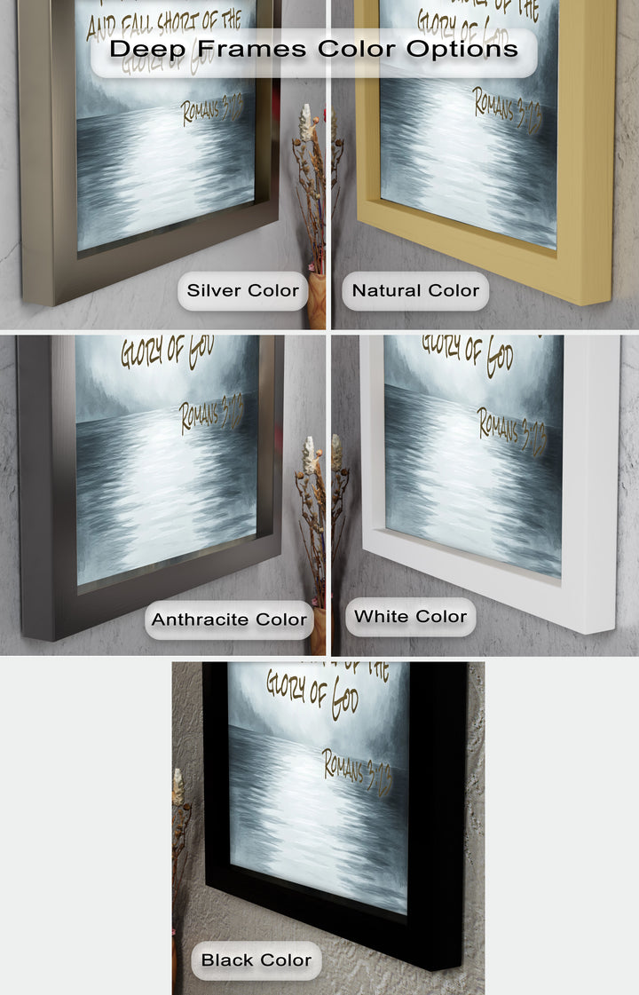 Romans 3:23 – Grace and Redemption Bible Verse Oil Painting