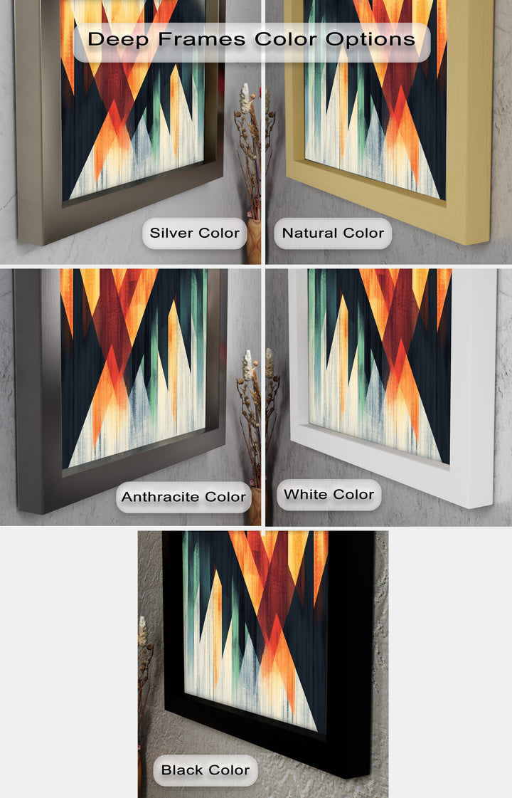 Modern Angular Lines – Bold Geometric Oil Painting