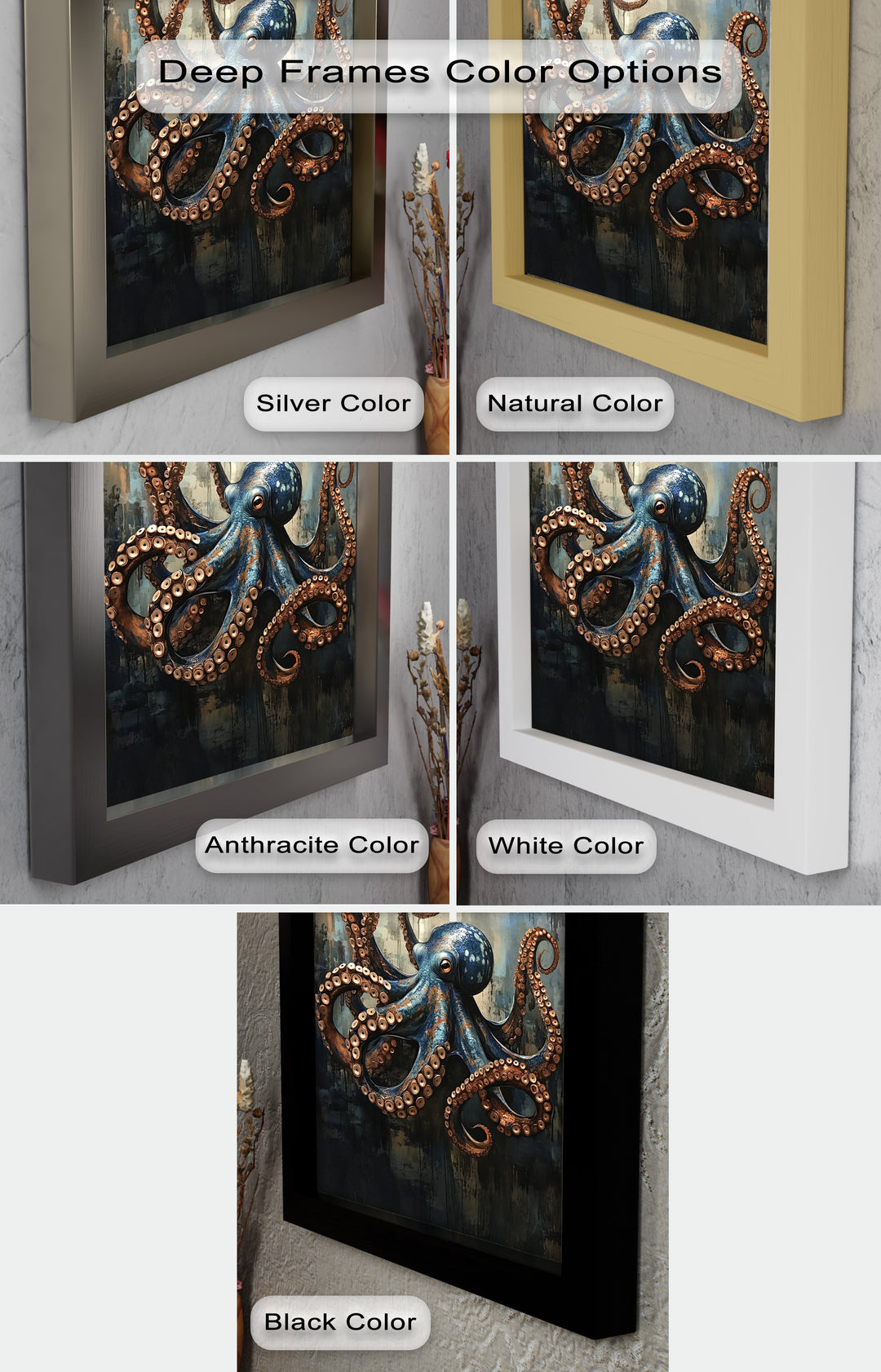 Deep Sea Octopus - Animal Oil Painting