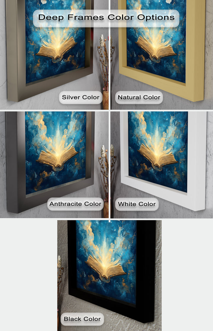 Illuminated Bible with Dove - Christian Oil Painting