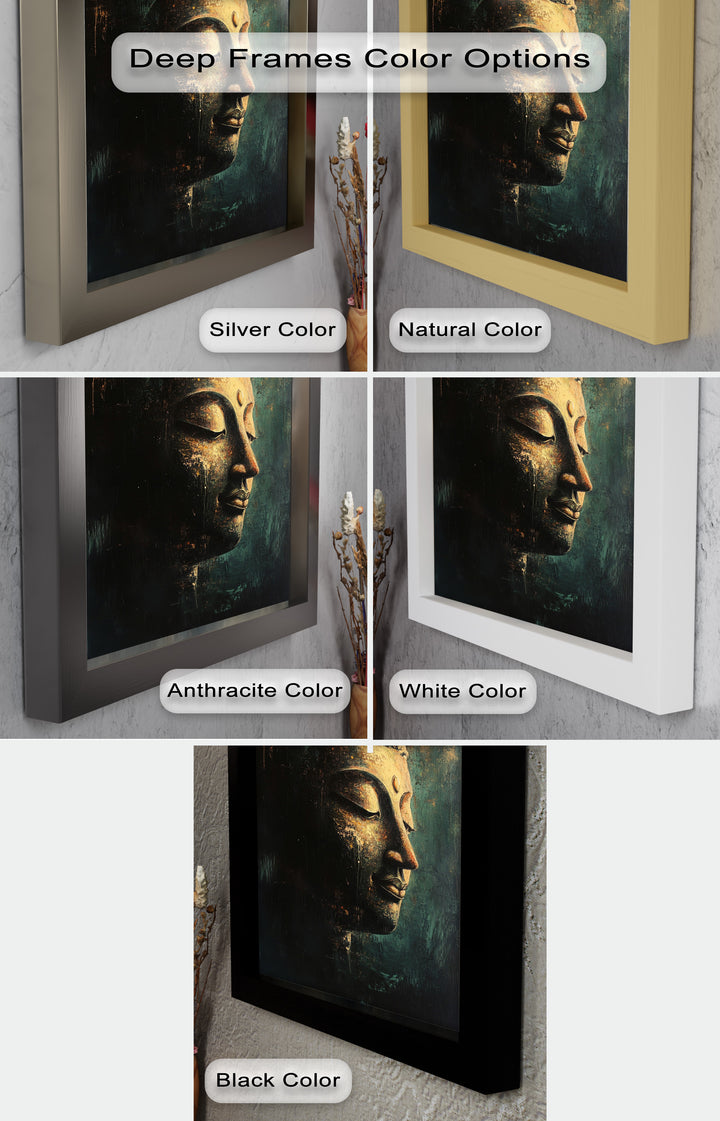 Buddha Face Wall Art – Religious Oil Painting