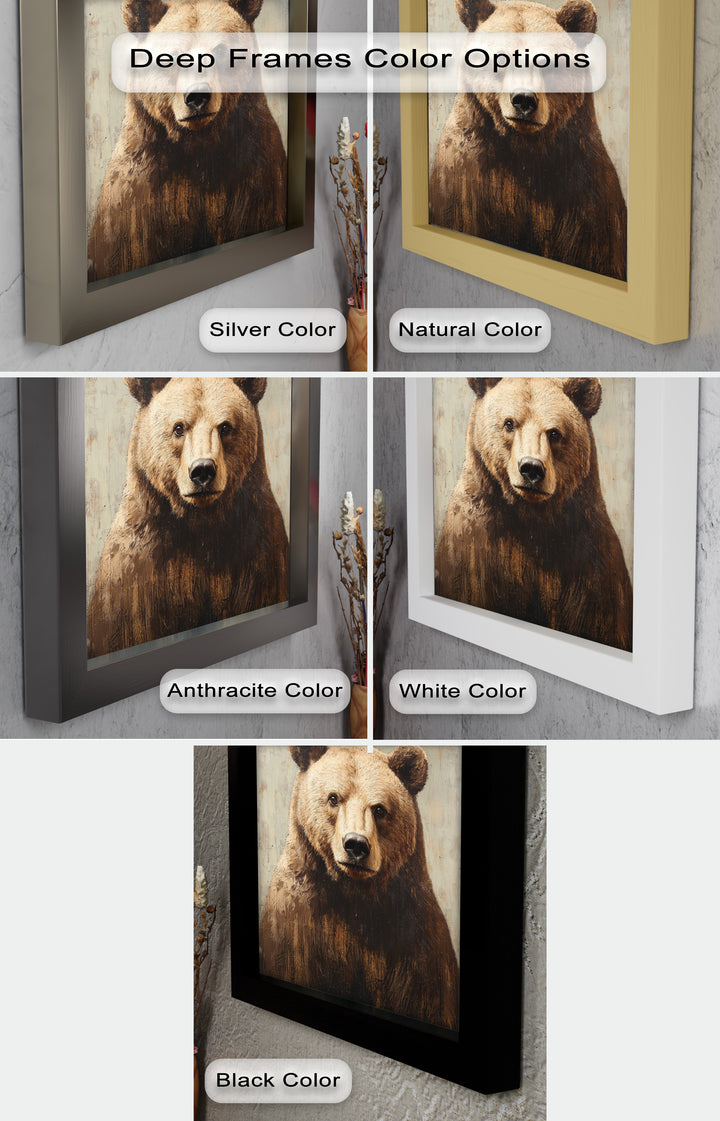 Brown Bear Portrait - Animal Oil Painting