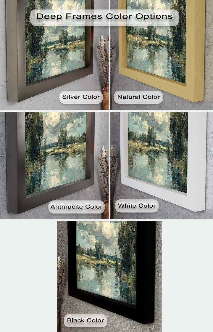 Golden Field & Mountain Horizon – Landscape Oil Painting