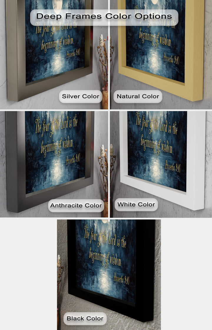 Proverbs 9:10 – The Fear of the Lord Bible Verse Oil Painting