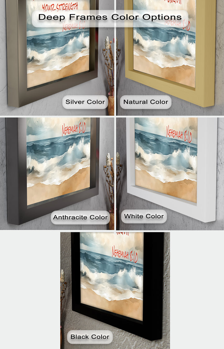 Nehemiah 8:10 – Joy of the Lord Bible Verse Oil Painting