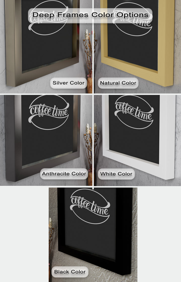 Modern Coffee Time Typography – Minimalist Oil Painting