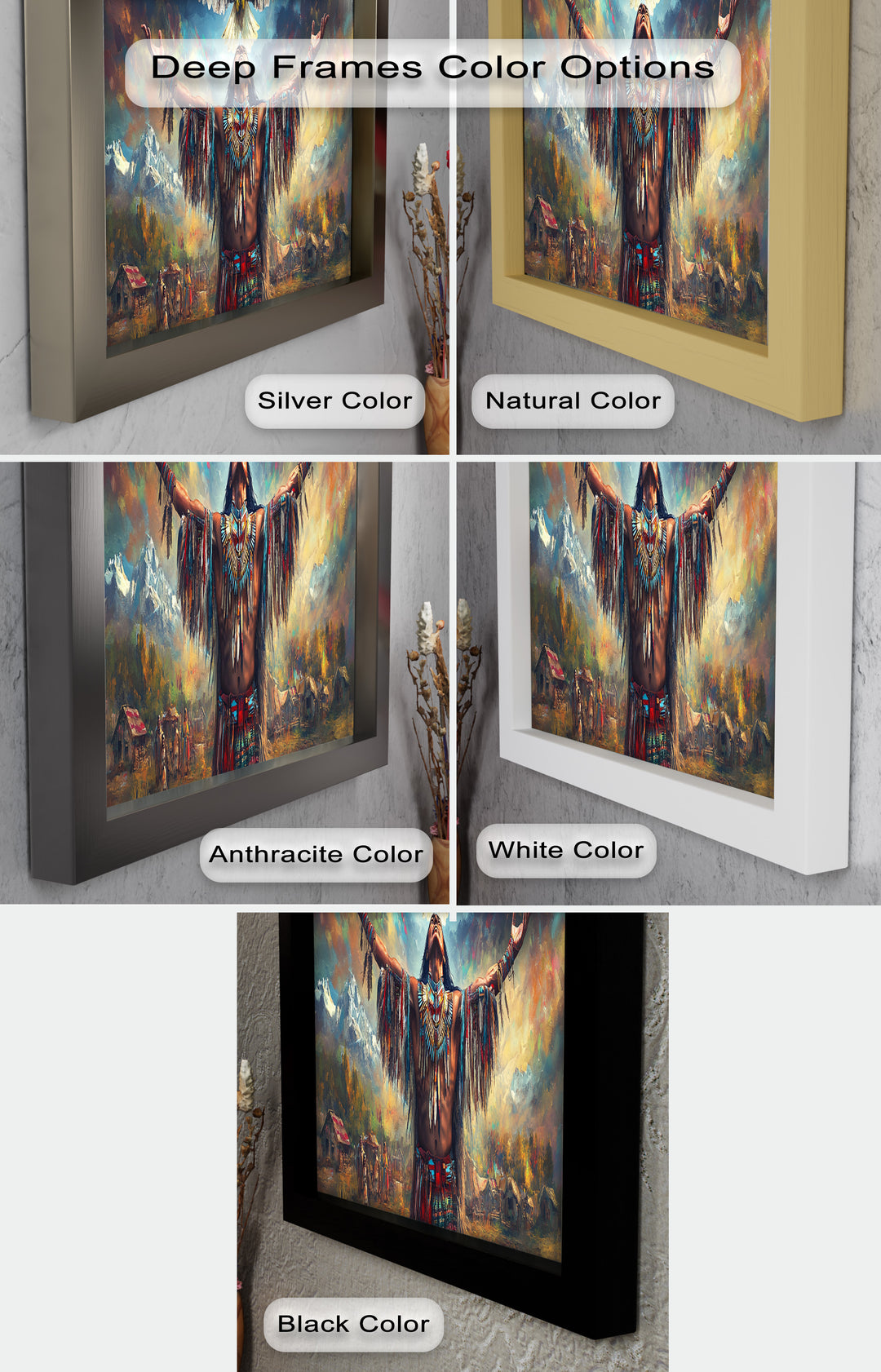 Call of the Sky – Native Ceremony Oil Painting