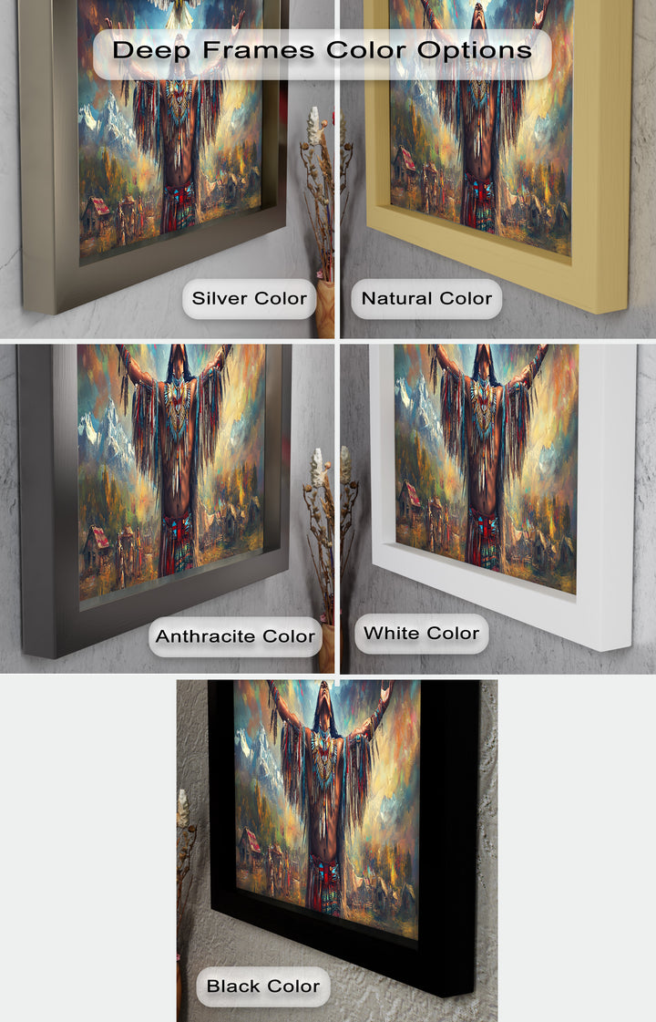 Call of the Sky – Native Ceremony Oil Painting
