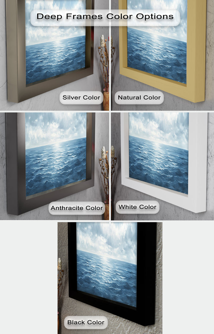 Blue Coastal Art - Ocean Seascape Oil Painting