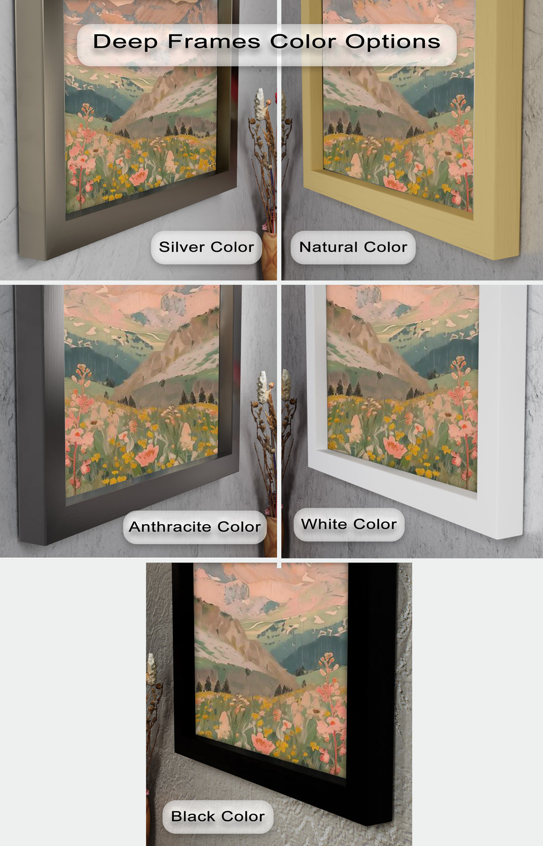 Wildflower Mountain – Serene Landscape Oil Painting