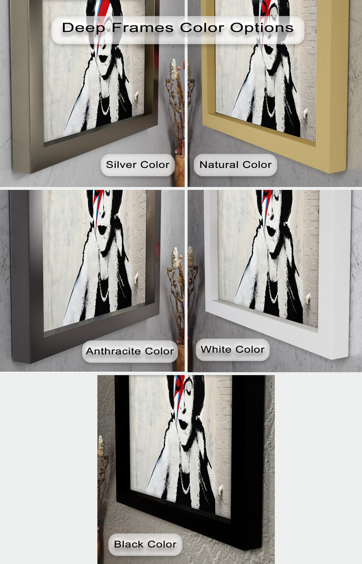 Royal Rebellion – Queen with Bowie Bolt Banksy Oil Painting